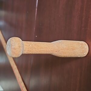 Antique Primitive Wood Pestal Grinder Cookie Press Tool
